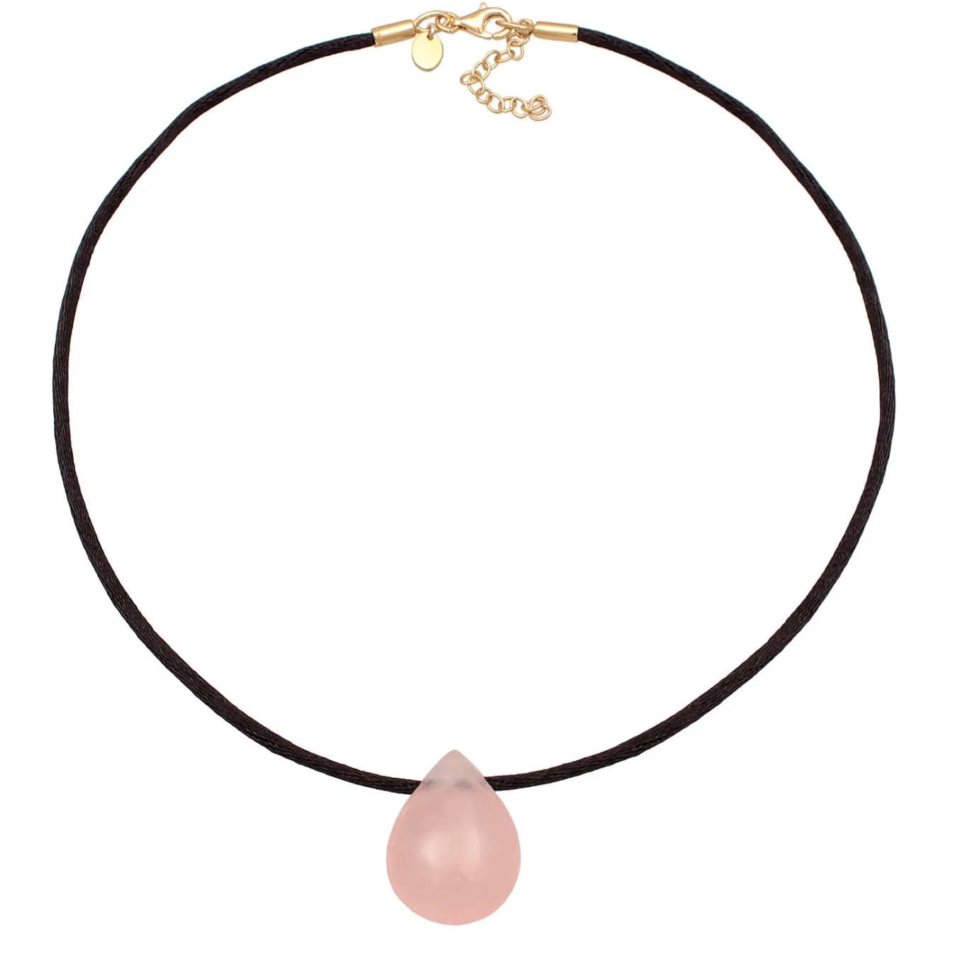 Elli "Choker Tropfen | Satin, Quarz< Halsketten
