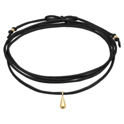 Elli "Choker Tropfen Anhänger | Satin (Grau)< Halsketten