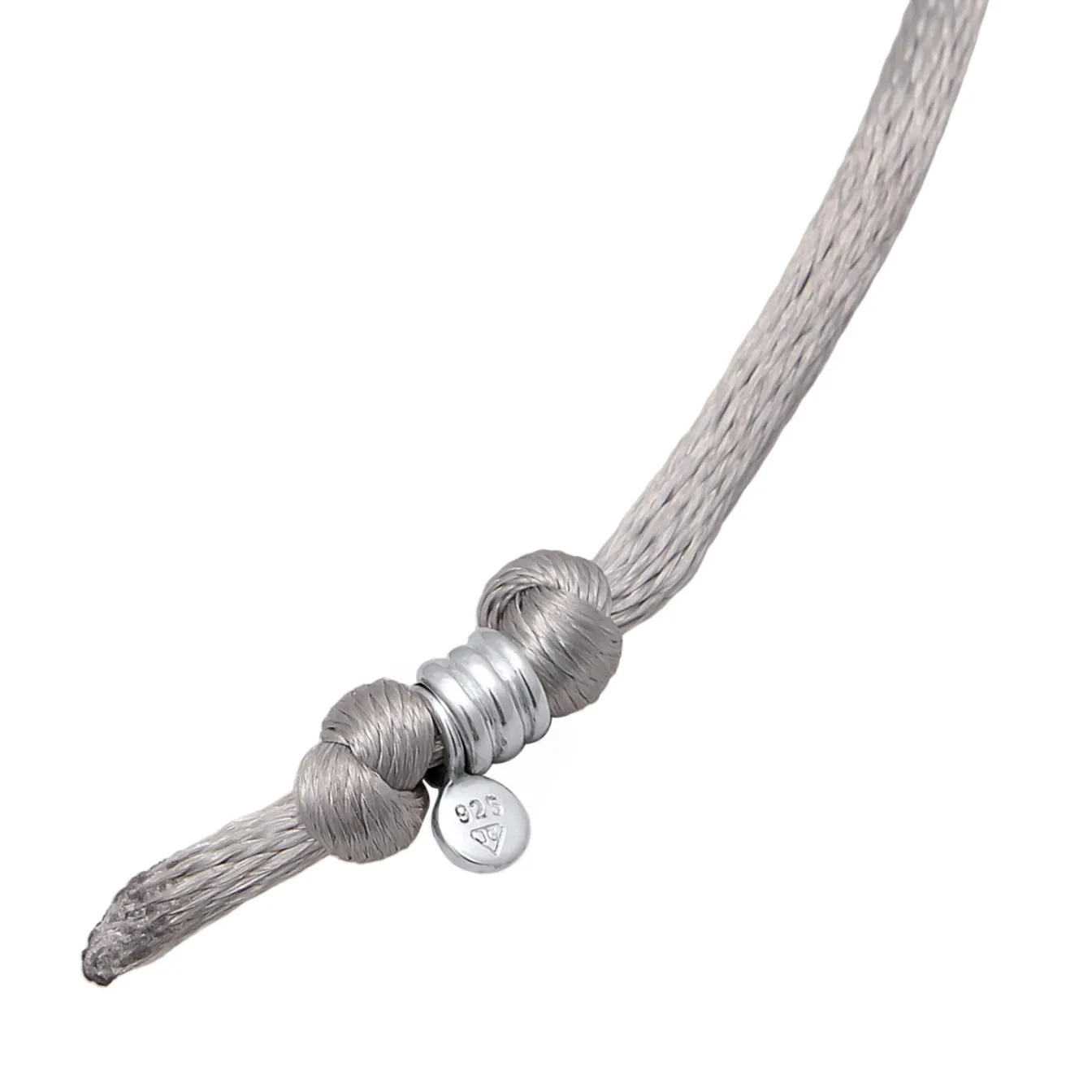 Elli "Choker Tropfen Anhänger | Satin (Grau)< Halsketten