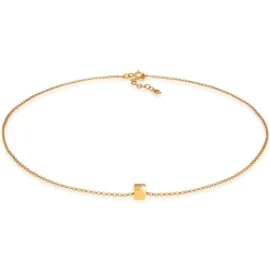 Elli "Choker Würfel< Halsketten|Vergoldet