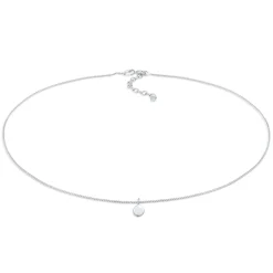 Elli "Choker-Halskette Plättchen< Halsketten|Silber