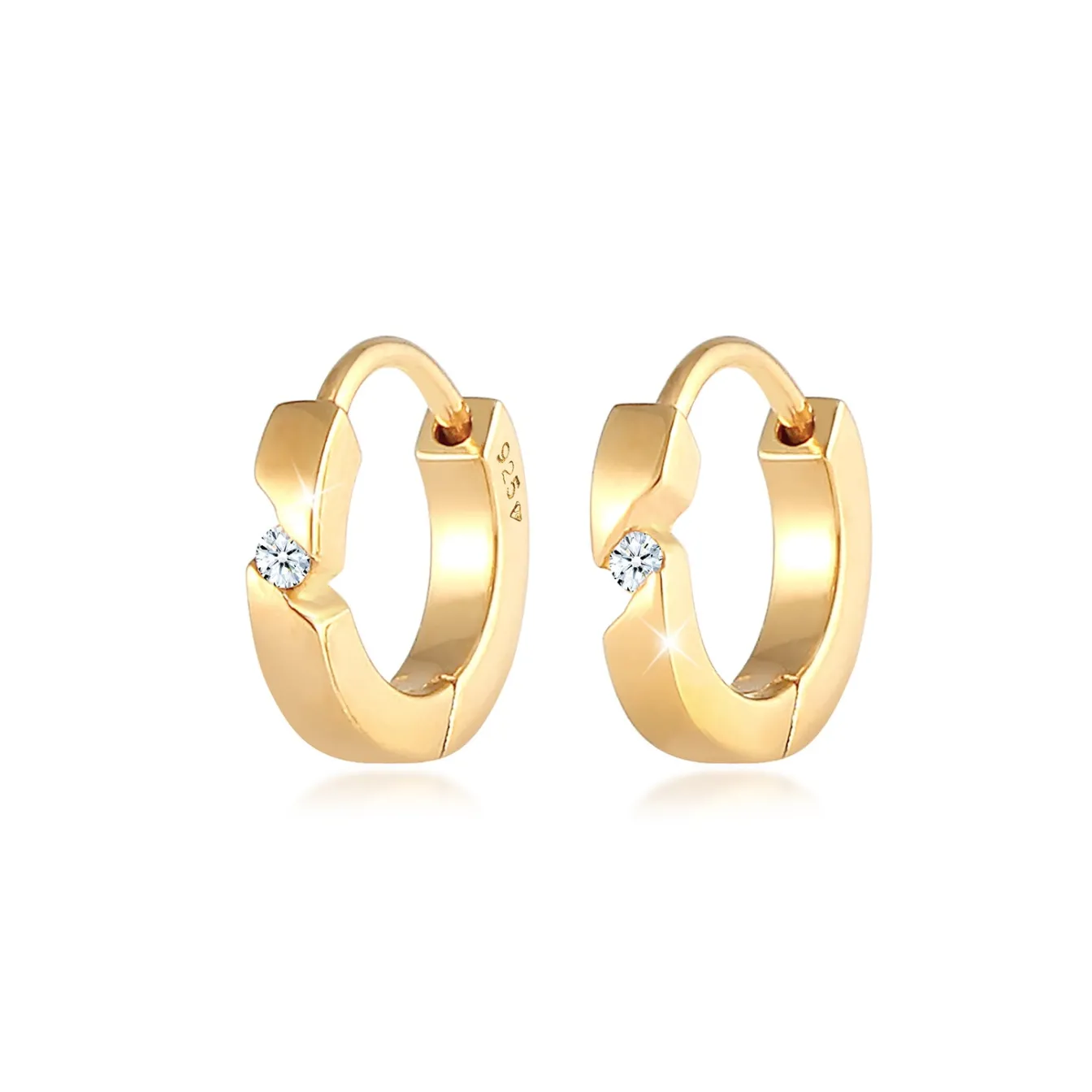 Elli "Creole | Diamant ( Weiß, 0,03 ct )< Diamanten|Ohrringe