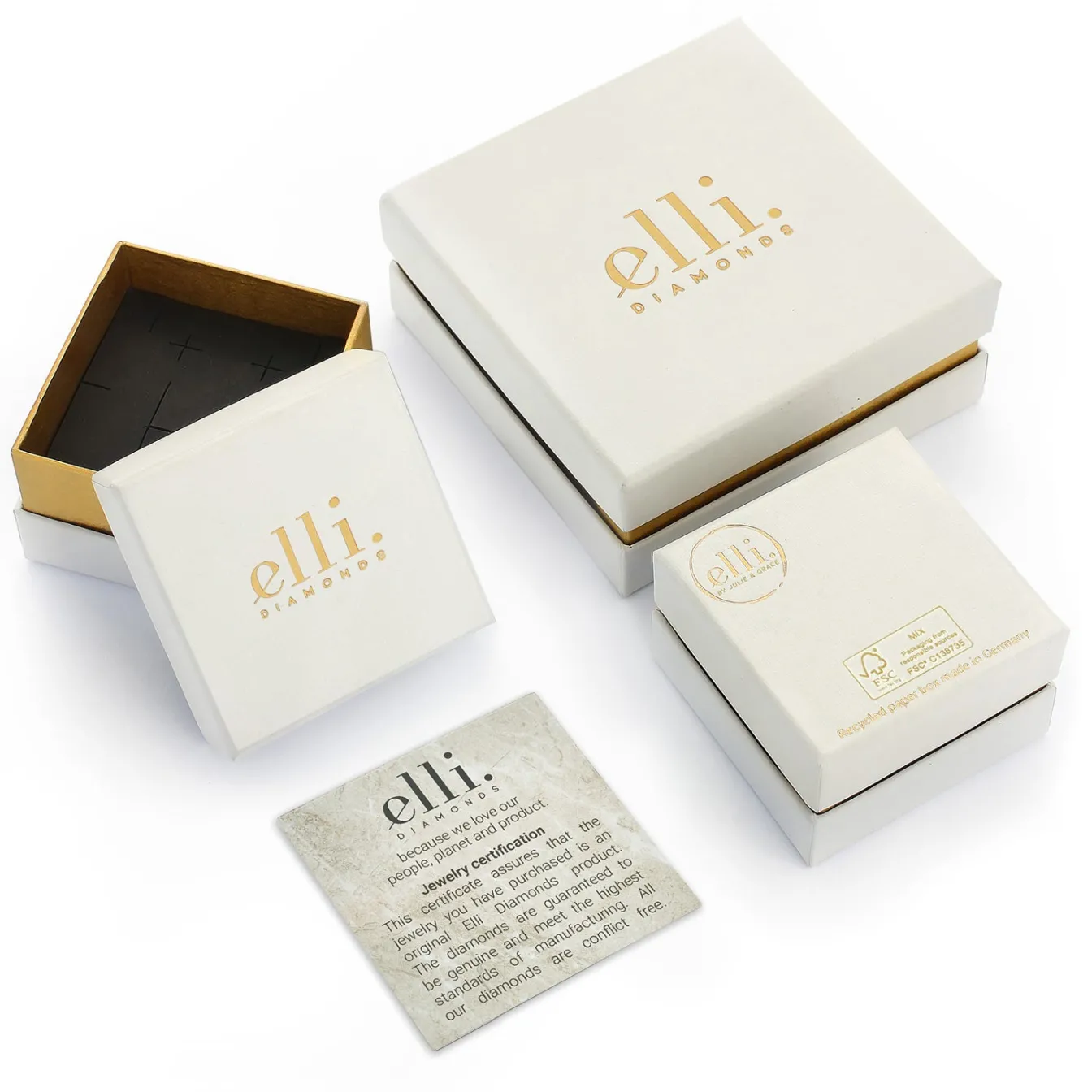 Elli "Creole | Diamant ( Weiß, 0,03 ct )< Diamanten|Ohrringe