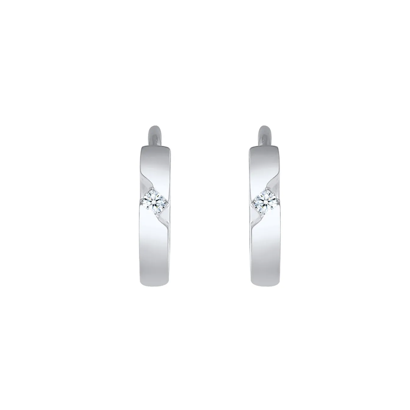 Elli "Creole | Diamant ( Weiß, 0,03 ct )< Diamanten|Ohrringe