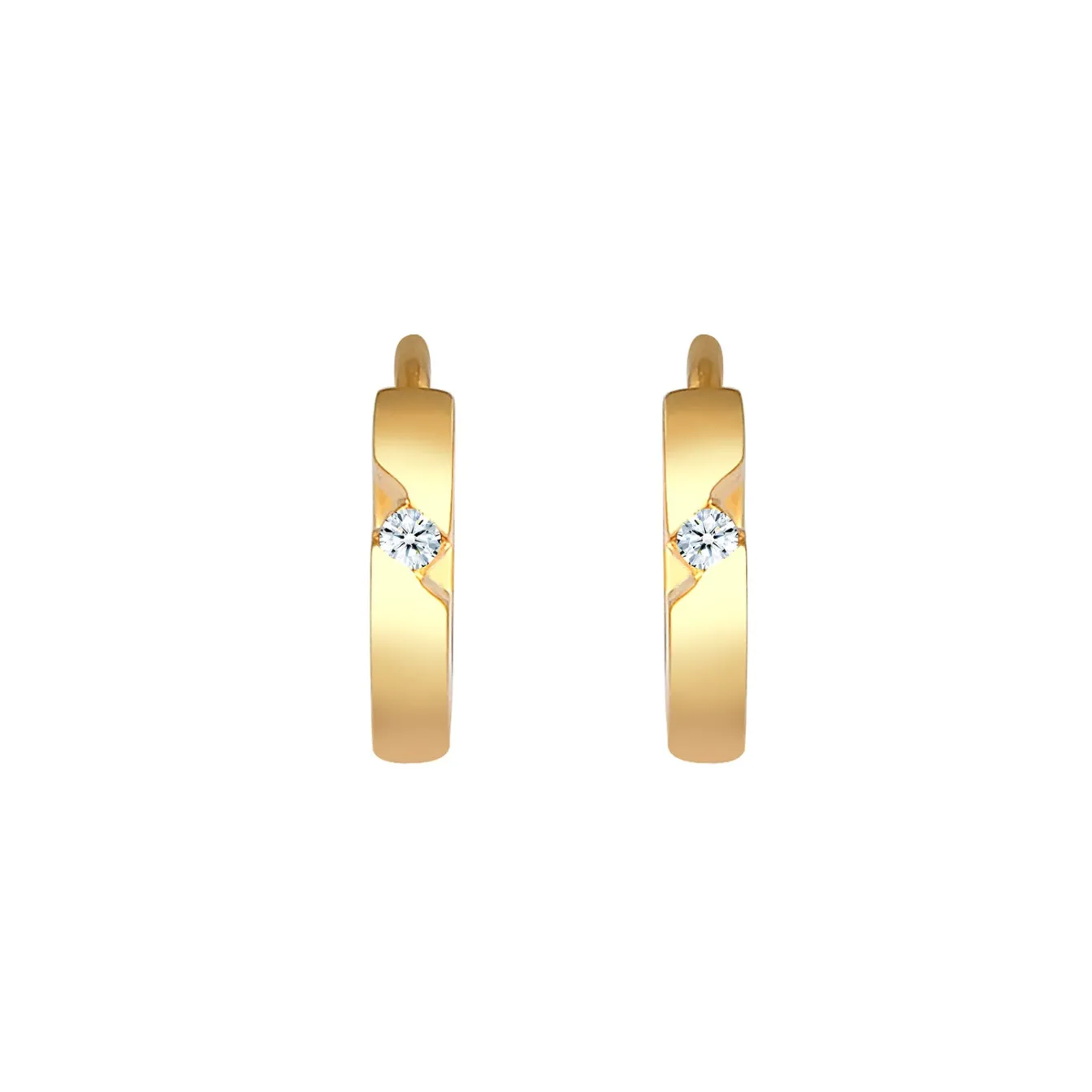 Elli "Creole | Diamant ( Weiß, 0,03 ct )< Diamanten|Ohrringe