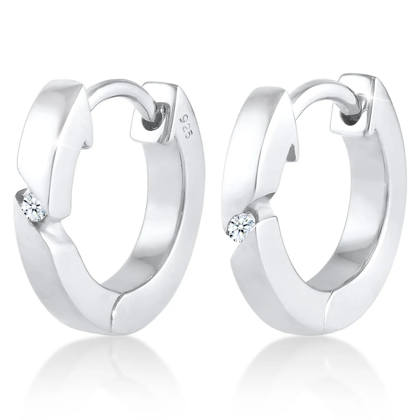Elli "Creole | Diamant ( Weiß, 0,03 ct )< Roségold|Ohrringe