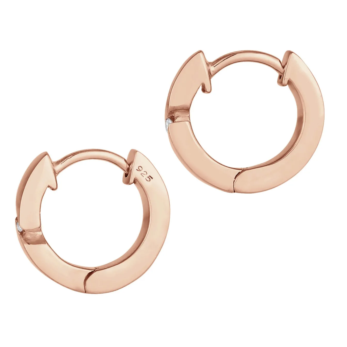 Elli "Creole | Diamant ( Weiß, 0,03 ct )< Roségold|Ohrringe