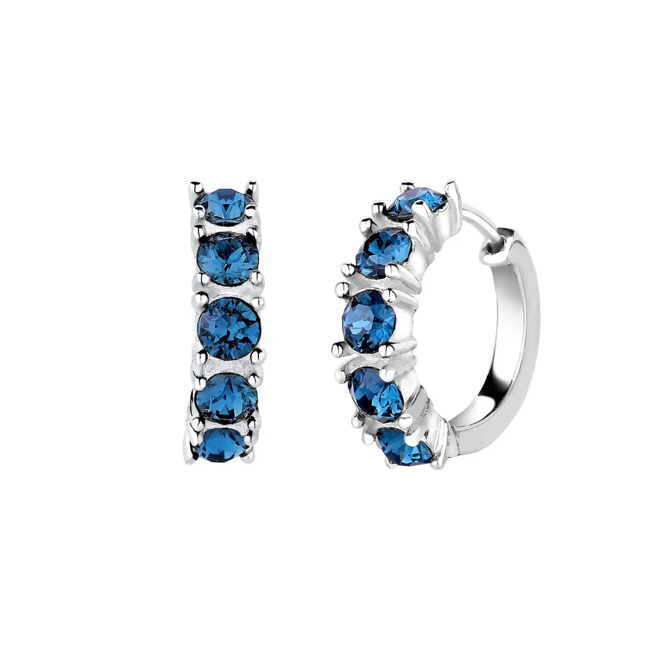 Elli "Creole | Kristall ( Blau )< Vergoldet|Ohrringe