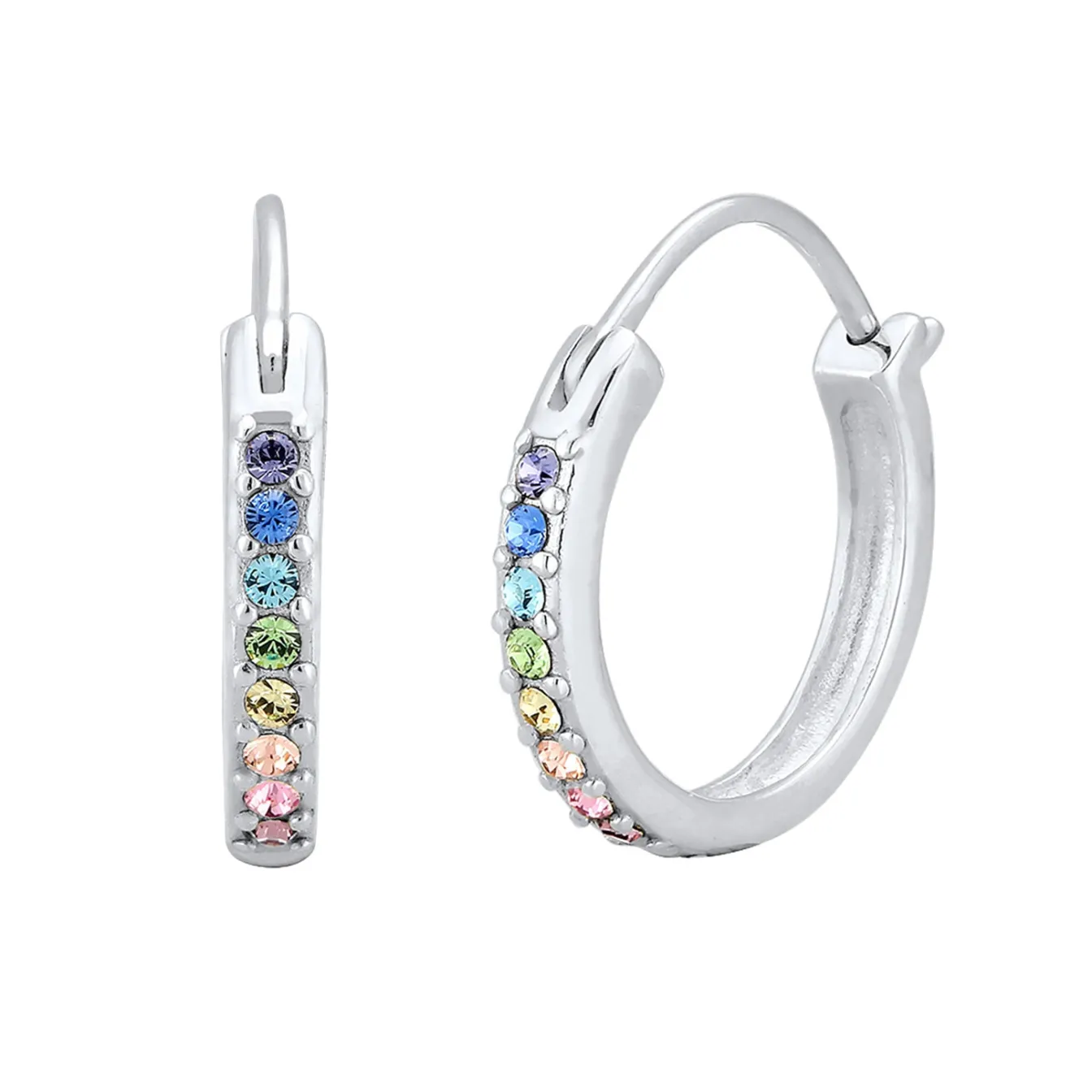 Elli "Creole | Kristall ( Rosa )< Vergoldet|Symbol-schmuck