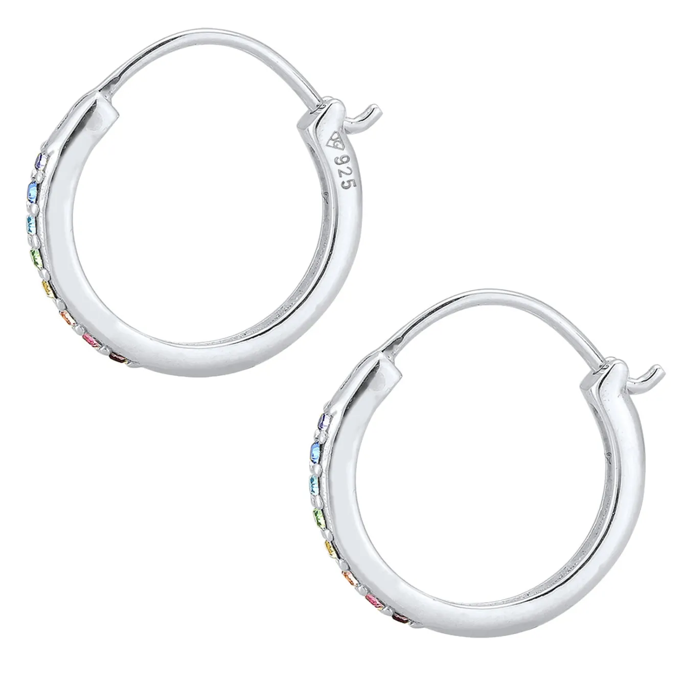 Elli "Creole | Kristall ( Rosa )< Vergoldet|Symbol-schmuck