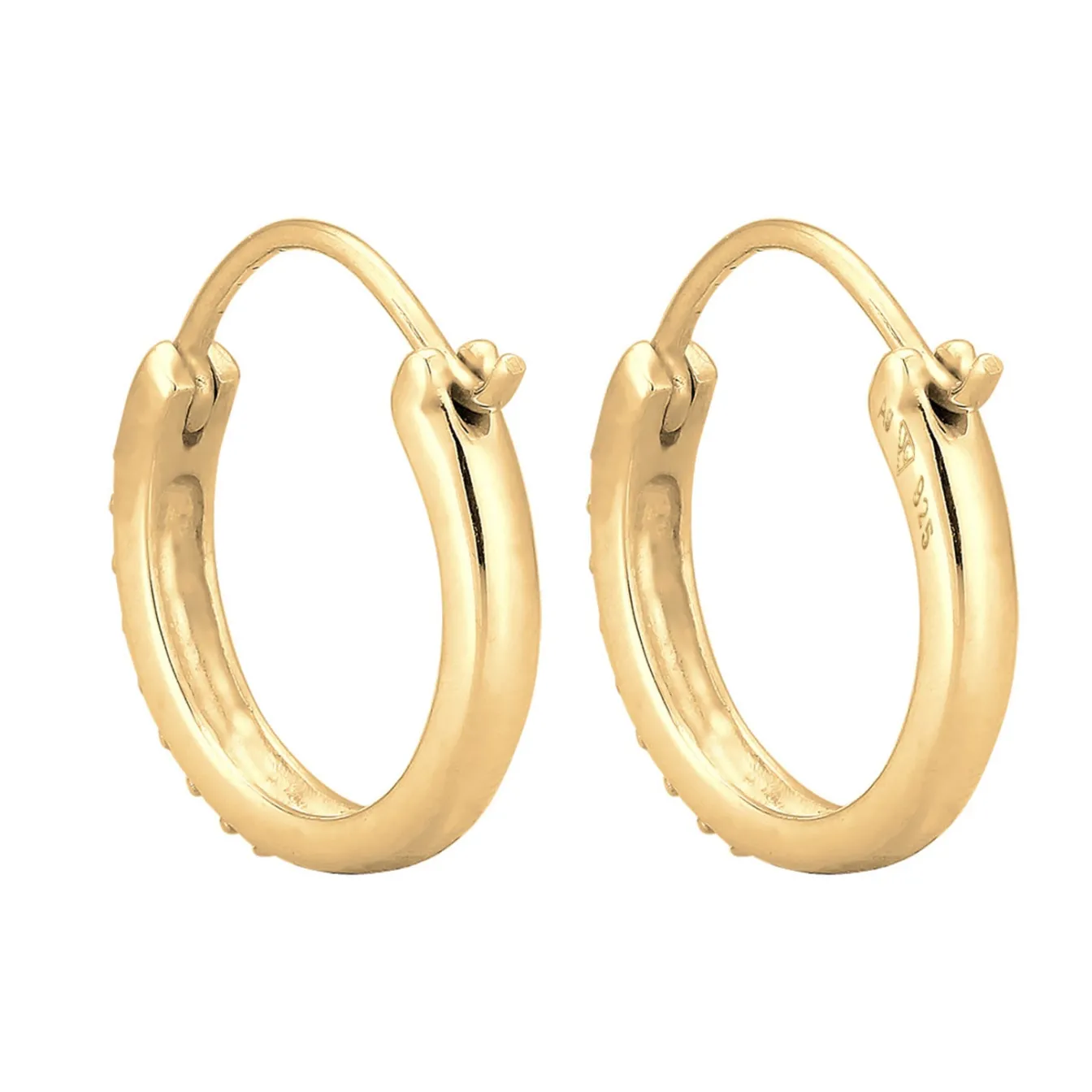 Elli "Creole | Kristall ( Rosa )< Vergoldet|Symbol-schmuck