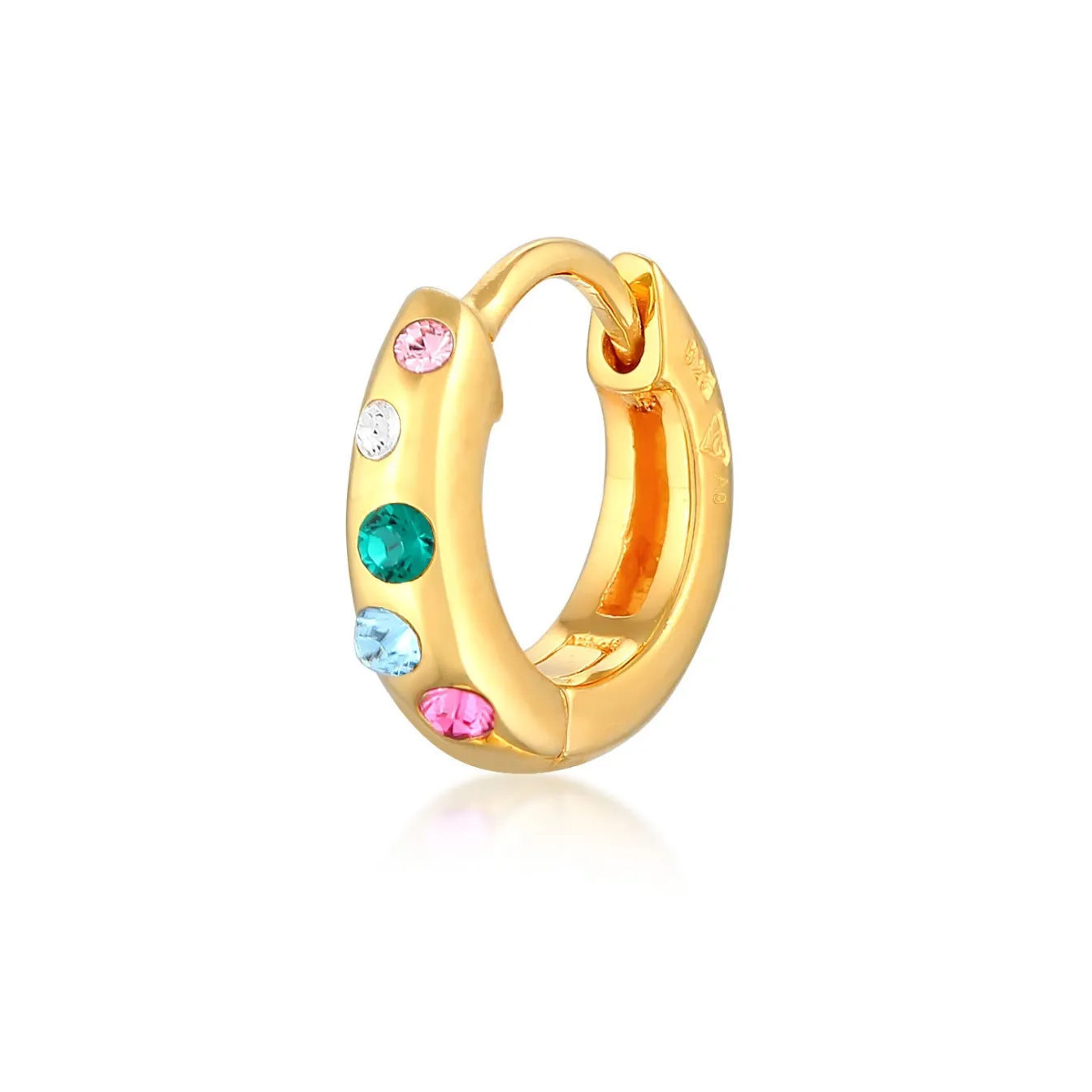 Elli "Creole | Kristall (Bunt)< Ohrringe|Vergoldet