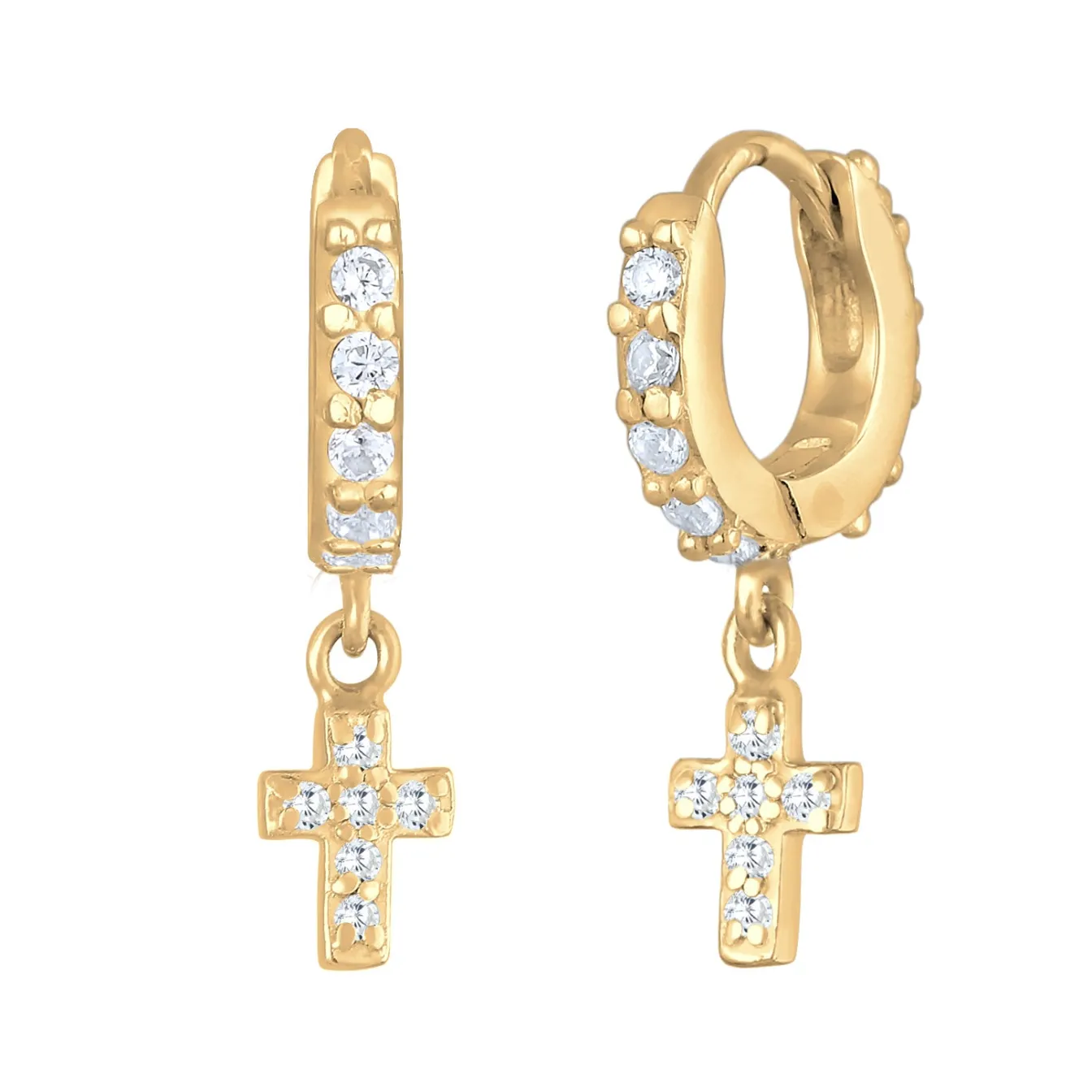Elli "Creole | Zirkonia ( Weiß )< Symbol-schmuck|Ohrringe