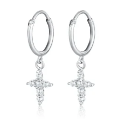 Elli "Creole | Zirkonia ( Weiß )< Symbol-schmuck|Ohrringe