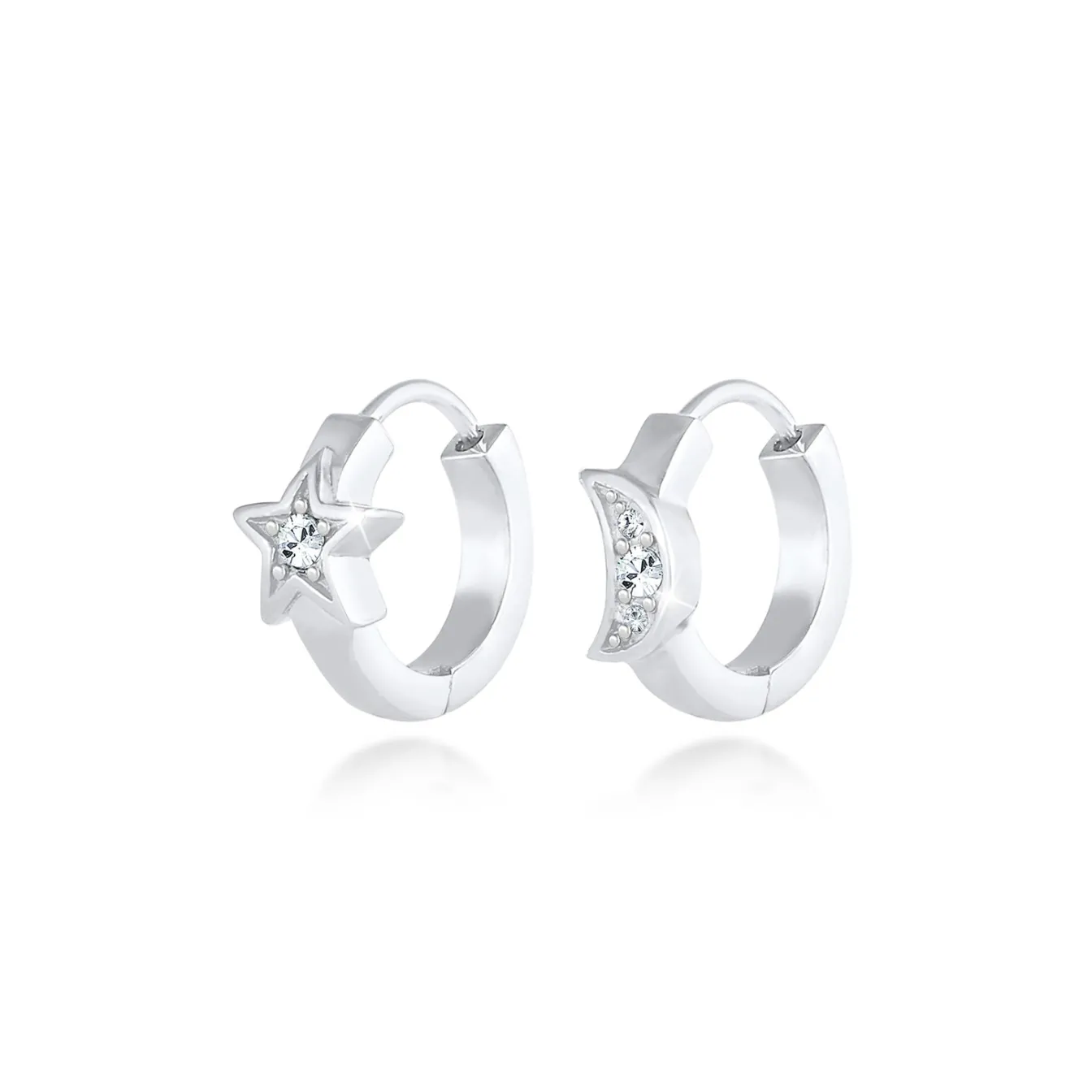 Elli "Creole Astro | Kristall ( Weiß )< Symbol-schmuck|Ohrringe
