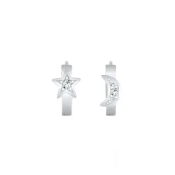 Elli "Creole Astro | Kristall ( Weiß )< Symbol-schmuck|Ohrringe