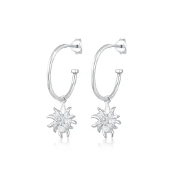 Elli "Creole Edelweiss< Ohrringe|Vergoldet