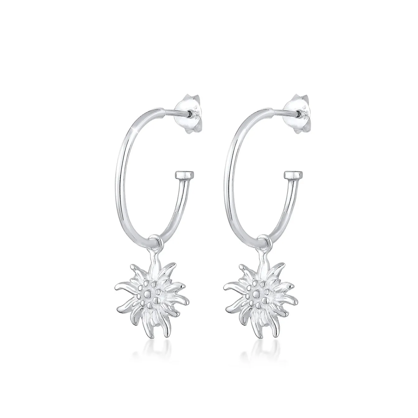 Elli "Creole Edelweiss< Ohrringe|Vergoldet