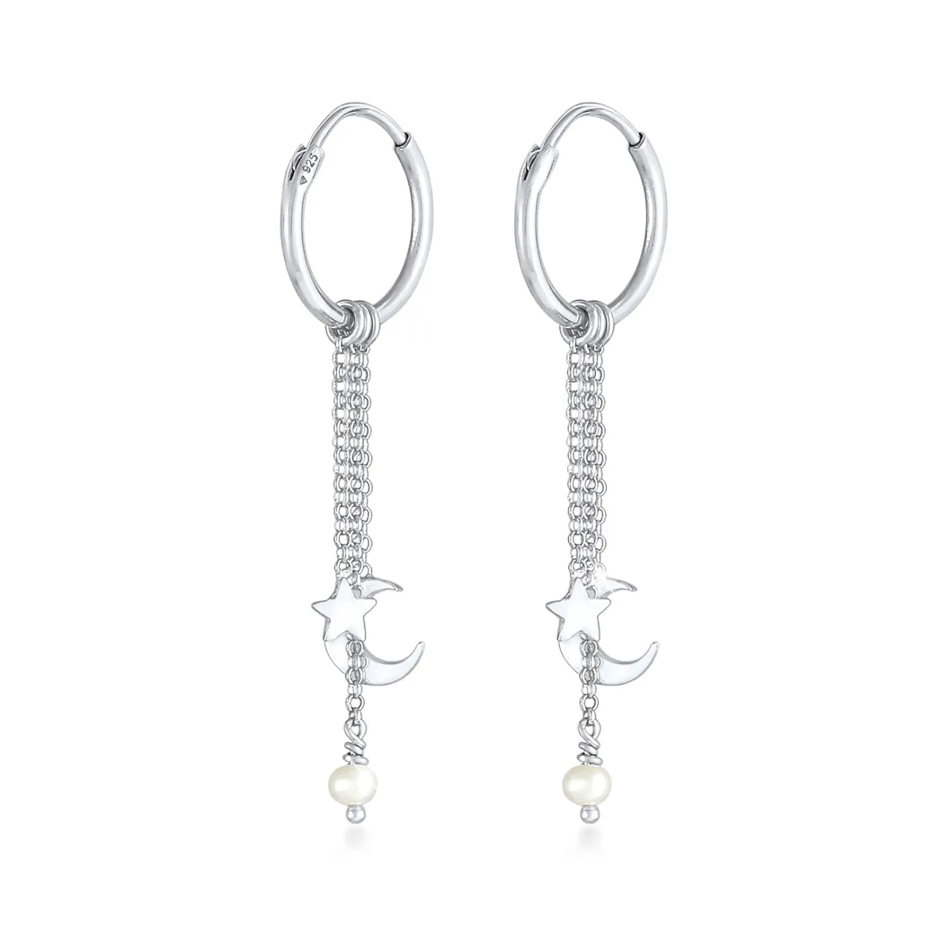 Elli "Creole Halbmond | Süßwasserperle< Symbol-schmuck|Perlen