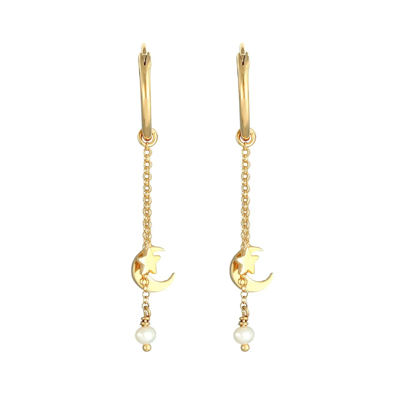 Elli "Creole Halbmond | Süßwasserperle< Symbol-schmuck|Perlen