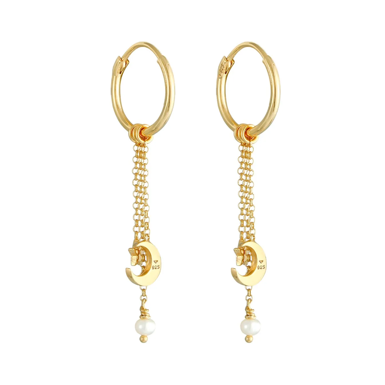 Elli "Creole Halbmond | Süßwasserperle< Symbol-schmuck|Perlen