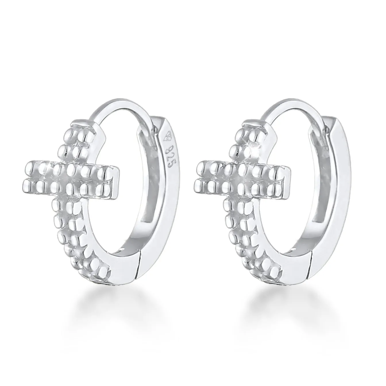 Elli "Creole Kreuz< Symbol-schmuck|Ohrringe