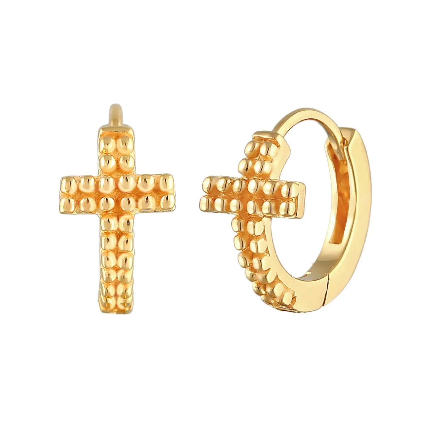 Elli "Creole Kreuz< Symbol-schmuck|Ohrringe