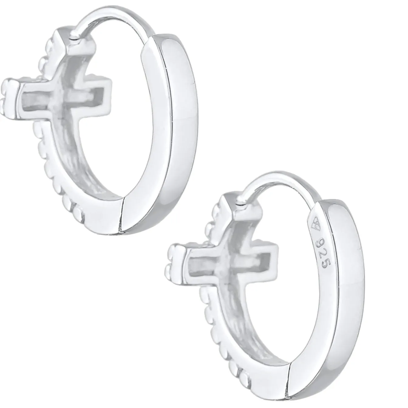 Elli "Creole Kreuz< Symbol-schmuck|Ohrringe
