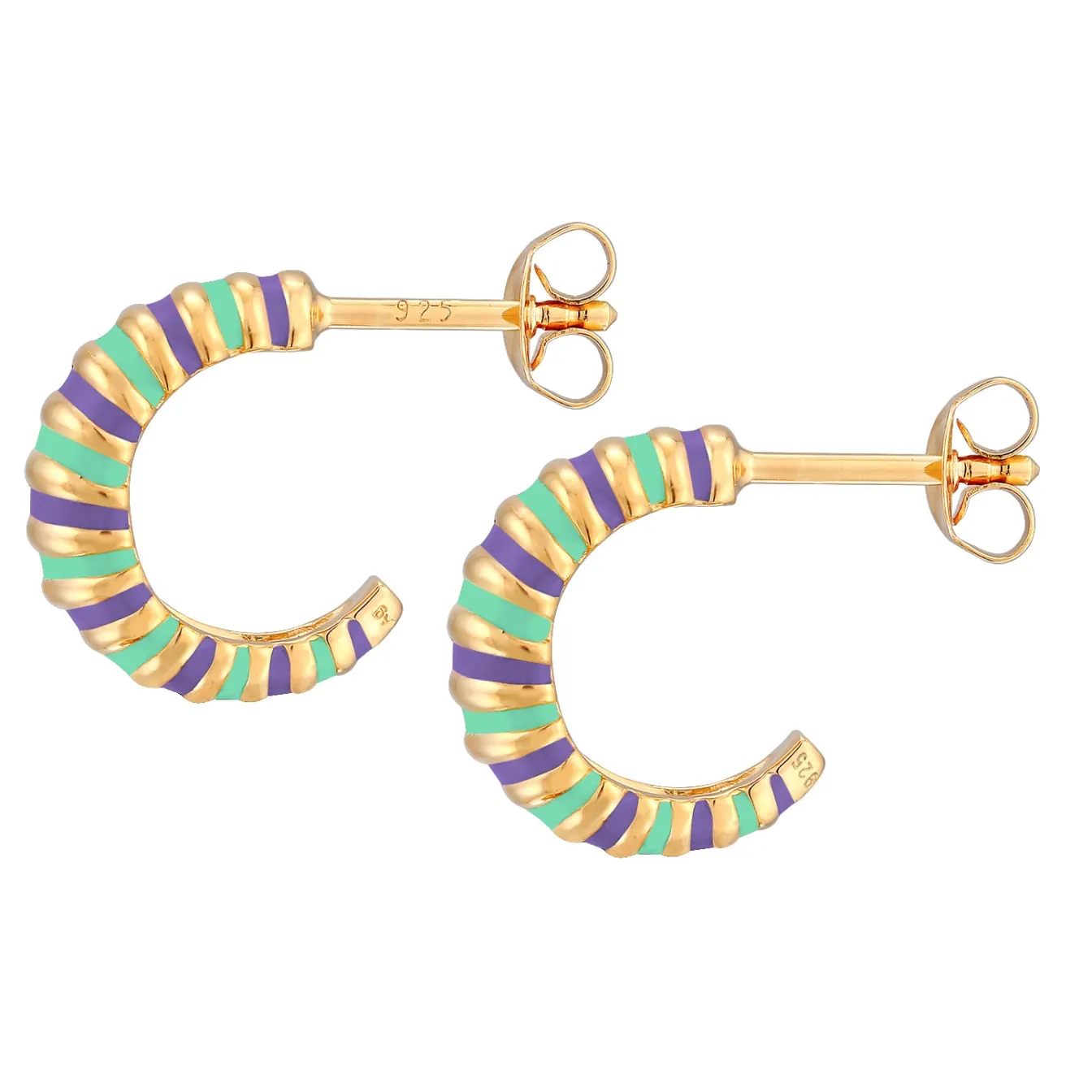 Elli "Creolen | Emaille (Orange)< Ohrringe