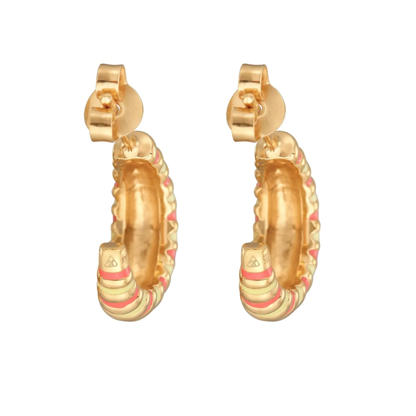 Elli "Creolen | Emaille (Orange)< Ohrringe