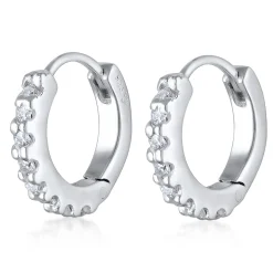 Elli "Creolen | Laborgezüchteter Diamant (Weiß, 0.064 ct)< Diamanten|Ohrringe