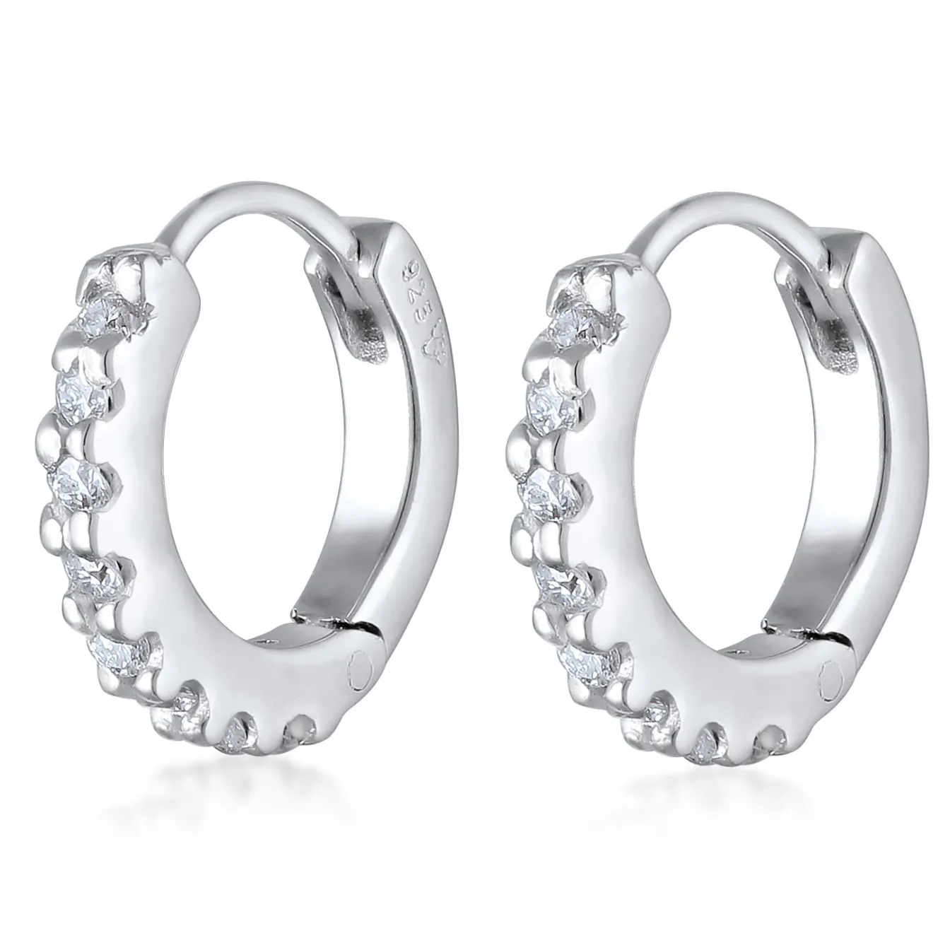 Elli "Creolen | Laborgezüchteter Diamant (Weiß, 0.064 ct)< Diamanten|Ohrringe