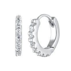 Elli "Creolen | Laborgezüchteter Diamant (Weiß, 0.064 ct)< Diamanten|Ohrringe