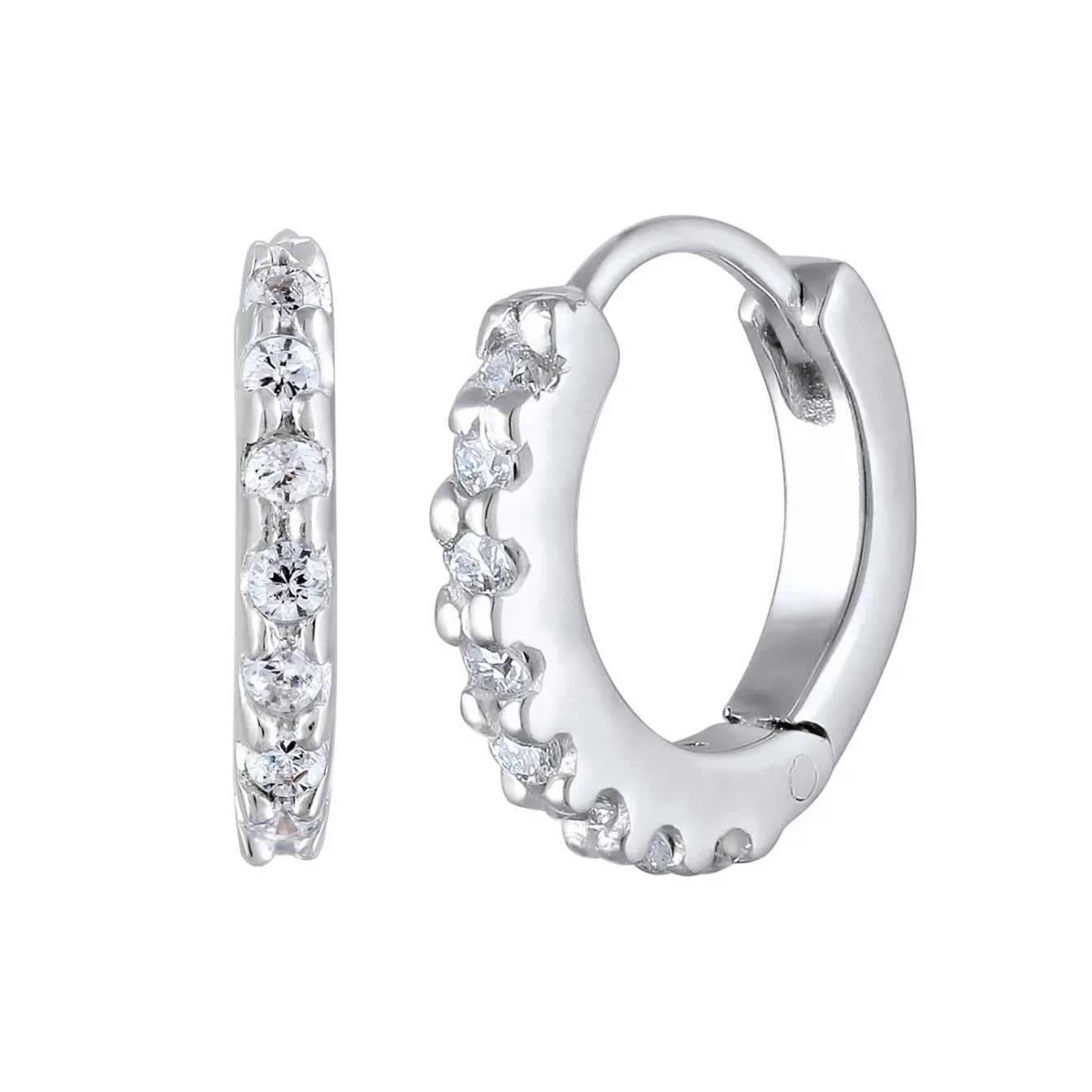 Elli "Creolen | Laborgezüchteter Diamant (Weiß, 0.064 ct)< Diamanten|Ohrringe