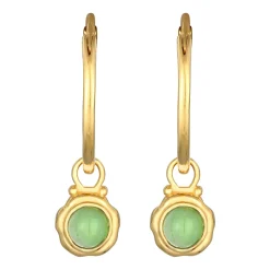 Elli "Creolen | Peridot (grün)< Ohrringe|Vergoldet
