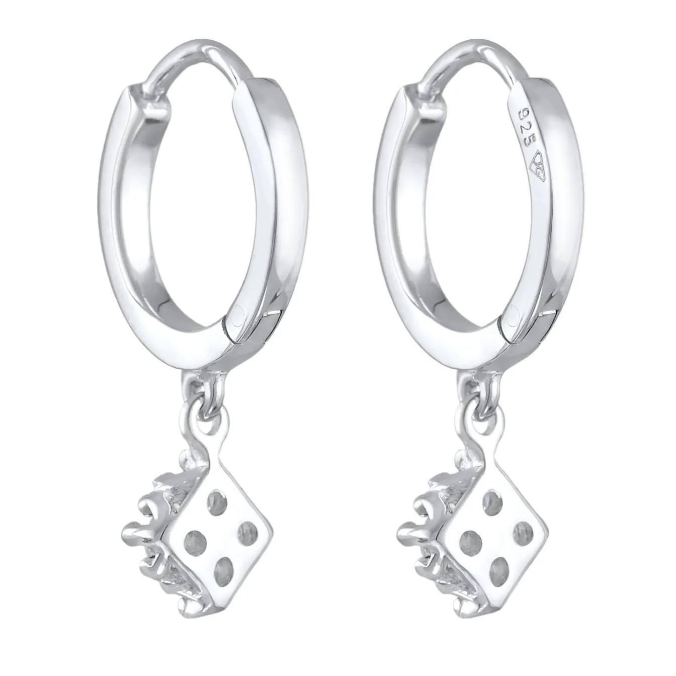 Elli "Creolen Anhänger | Laborgezüchteter Diamant (Weiß, 0.056 ct.)< Vergoldet|Diamanten