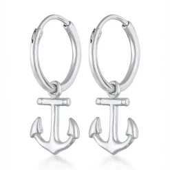 Elli "Creolen Anker Anhänger< Symbol-schmuck|Ohrringe