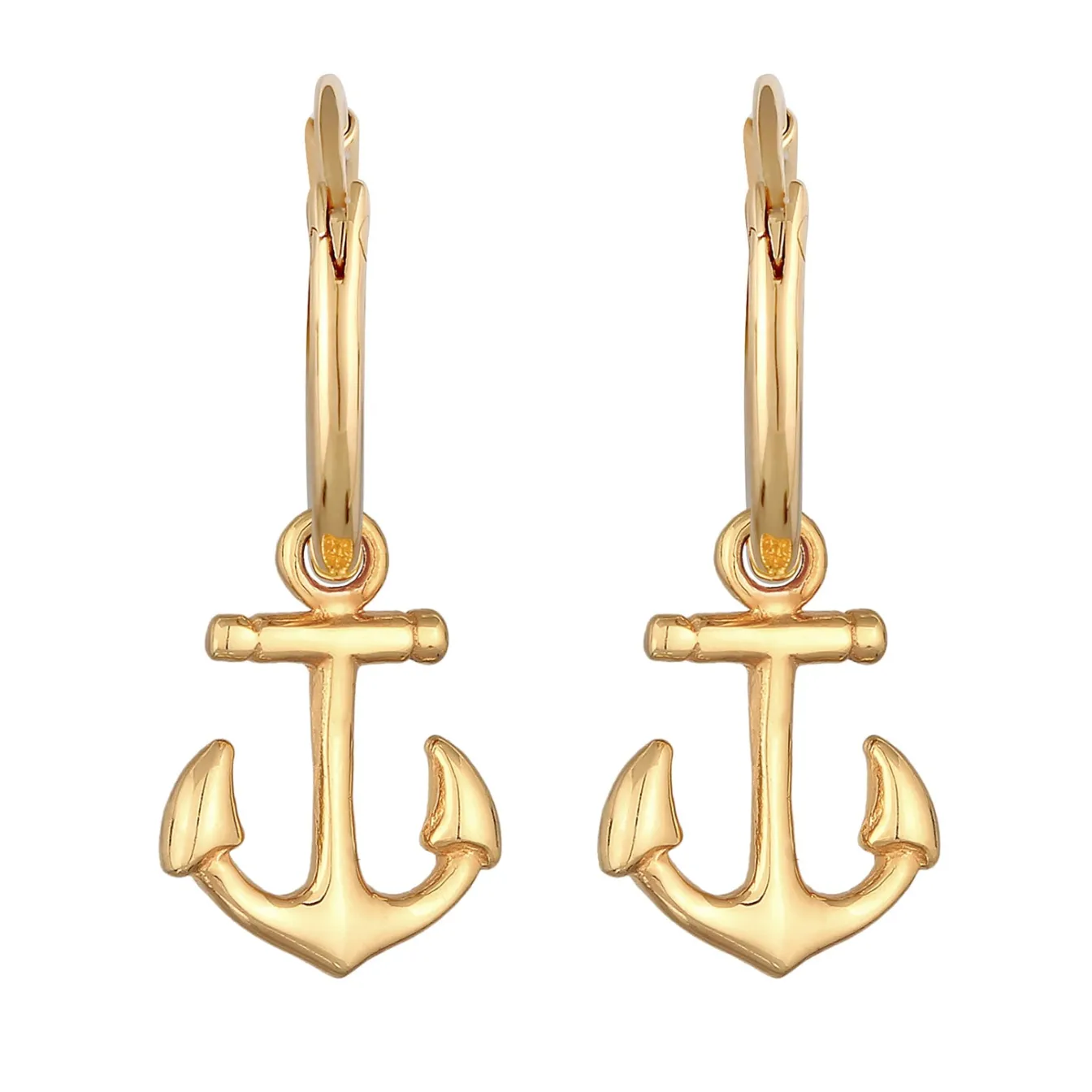 Elli "Creolen Anker Anhänger< Symbol-schmuck|Ohrringe