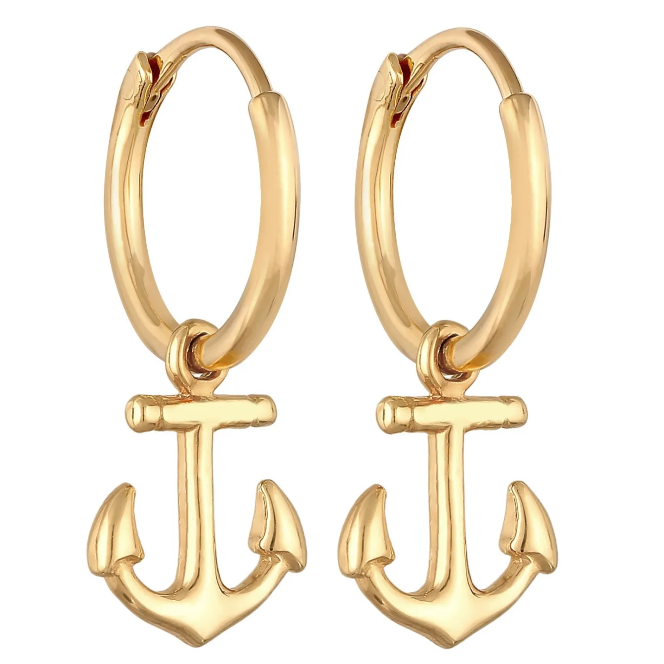 Elli "Creolen Anker Anhänger< Symbol-schmuck|Ohrringe