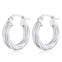 Elli "Creolen Chunky Twisted< Vergoldet|Ohrringe