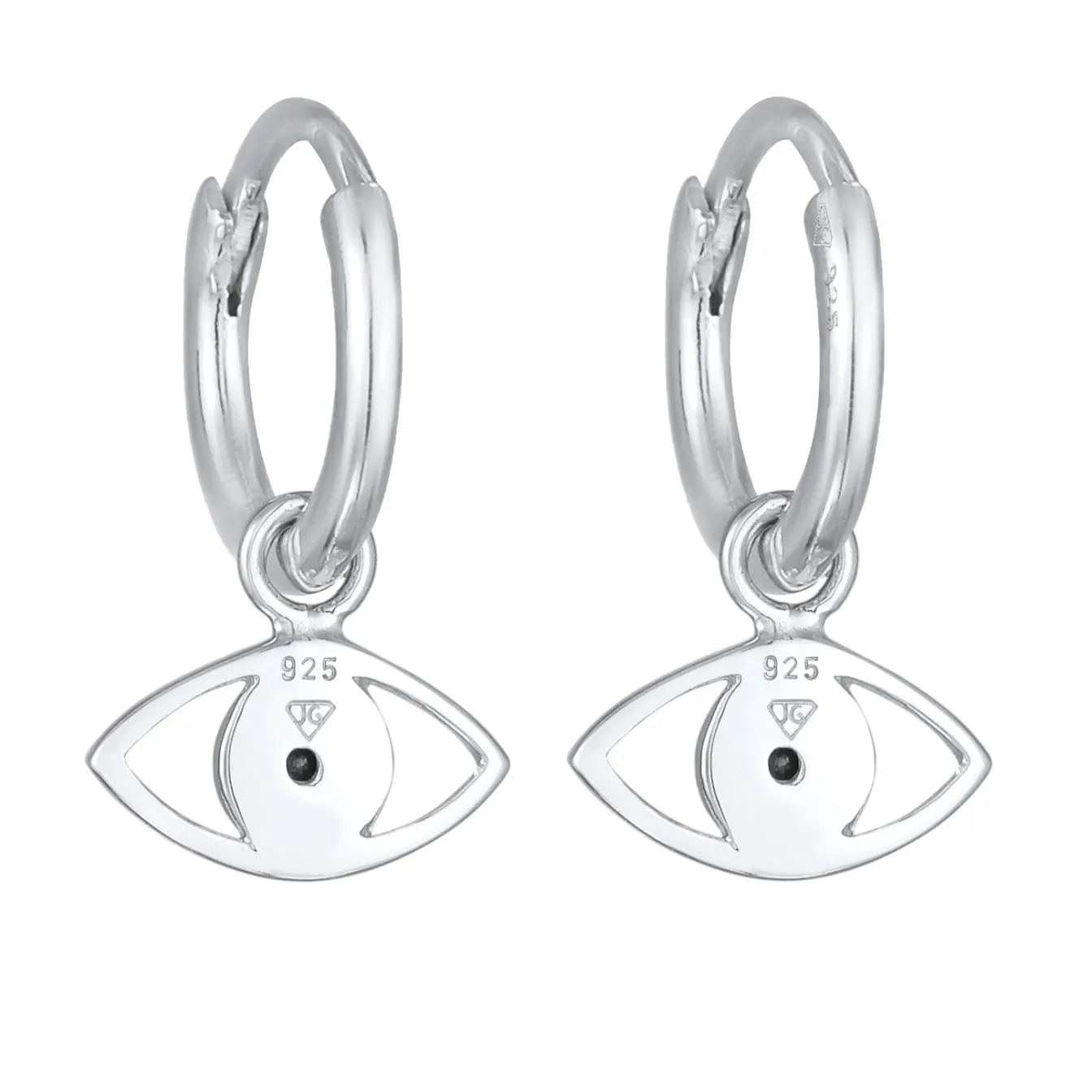 Elli "Creolen Evil Eye Anhänger | Kristall (Weiß)< Symbol-schmuck|Letzte Chance