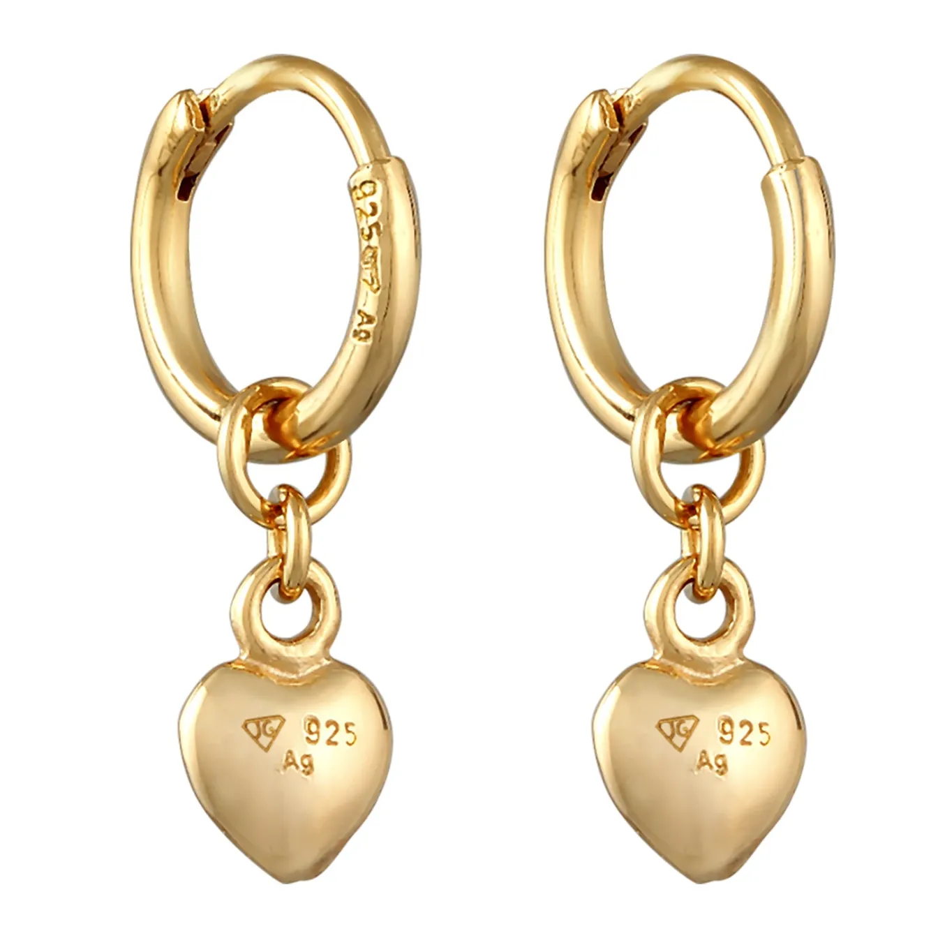 Elli "Creolen Herz< Symbol-schmuck|Herz-schmuck