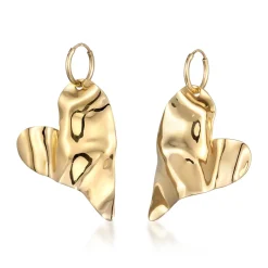 Elli "Creolen Herz Anhänger< Vergoldet|Symbol-schmuck