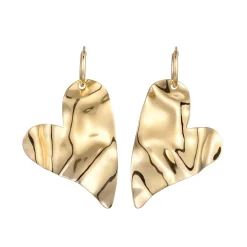 Elli "Creolen Herz Anhänger< Vergoldet|Symbol-schmuck