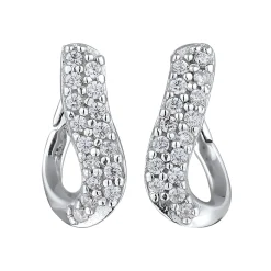 Elli "Creolen Organic | Zirkonia (Weiß)< Ohrringe|Silber