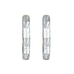 Elli "Creolen Organic Bicolor< Vergoldet|Ohrringe