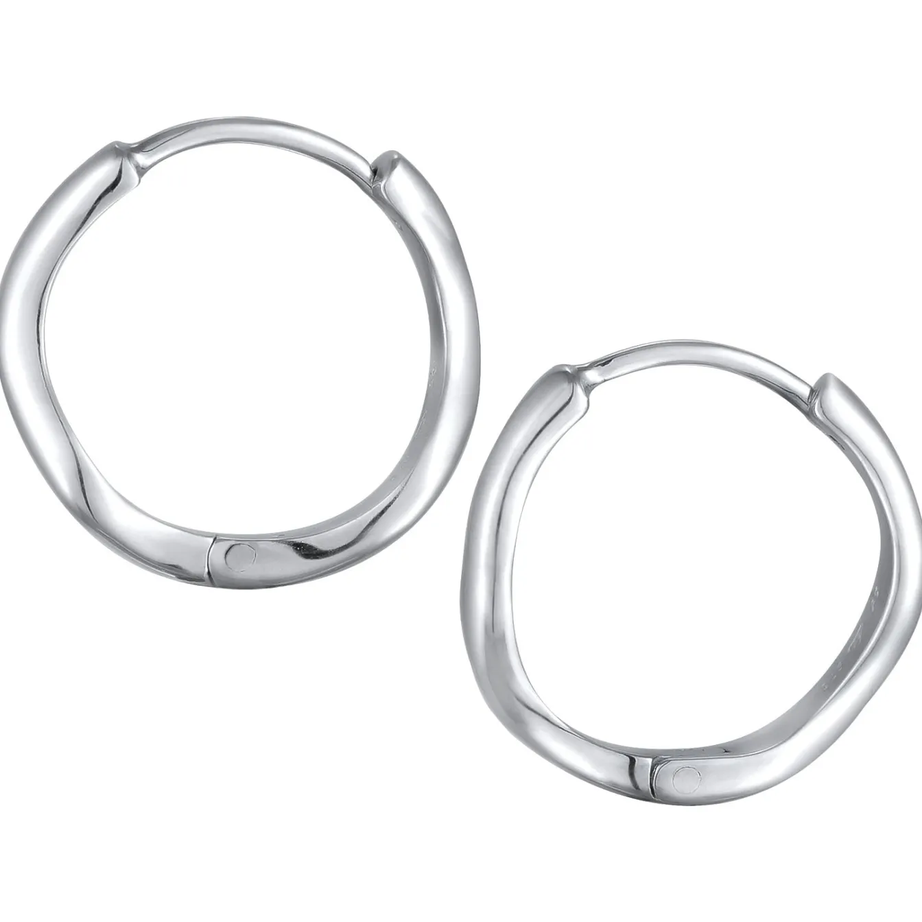 Elli "Creolen Organic Welle< Vergoldet|Ohrringe