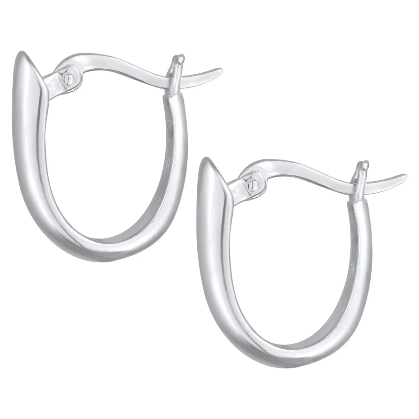 Elli "Creolen Oval Chunky< Vergoldet|Ohrringe