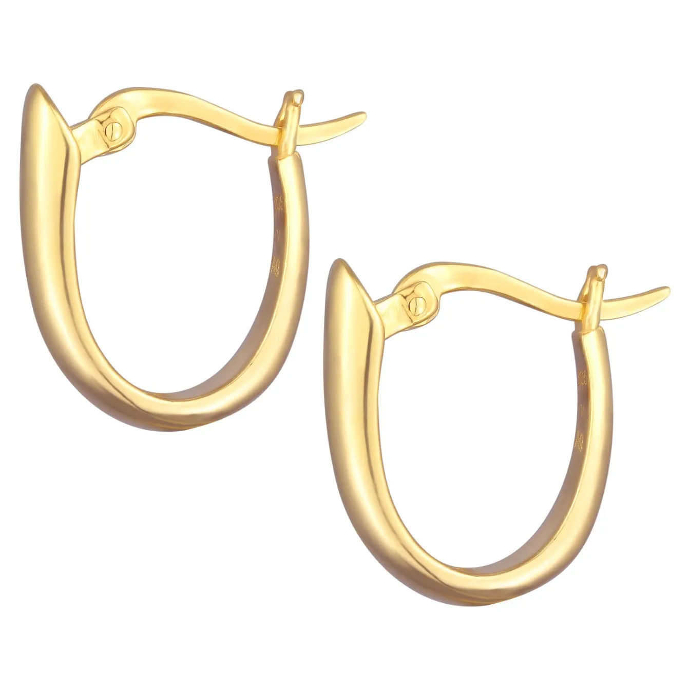Elli "Creolen Oval Chunky< Vergoldet|Ohrringe