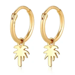 Elli "Creolen Palme Anhänger< Symbol-schmuck|Ohrringe